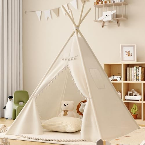 Teepee Tent for Kids, Shienus Large Indoor Playhouse for Boys & Girls, Multifunction Kids Play Tent for Indoor & Outdoor Play and Picnics