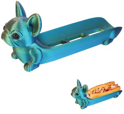 Dachshund Tray, Funny Hot Dog Sushi Dachshund Holder Dinner Plates Cute Puppy Shape Candy Dish & Sandwich Hotdog Tray for Party Snacks Home Decor (Red Blue Green)