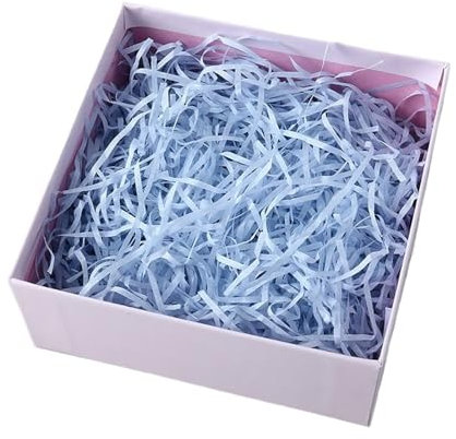 Papierschnipsel 200 g buntes Bastpapier, geschreddert, Süßigkeitenboxen, Geschenkbox-Füllmaterial, Tissue, Party-Geschenkverpackung, Füllstoff, Dekor Zur Dekoration(Blue 3)