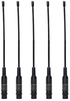 WUWMTUTCK 2 UNIDS Apto for Nagoya NA-701 BNC Banda Dual 144/430Mhz 2.15dB Antena HT/Escáner Apto for ICOM Apto for Yeasu Apto for Kenwood Apto for Walkie Talkie Ham Radio portátil(Wei�)