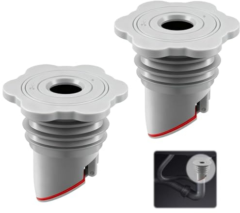 Lot de 2 Joints de Tuyau de vidange de Machine à Laver 35-50 mm Gris, Bouchon Anti-Odeur de Machine à Laver, Bague d'étanchéité de vidange Cuisine Salle de Bain Universel
