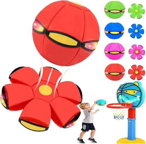 Generisch 2026 Nueva pelota de saltar para niños, platillo volador mágico, pelota de saltar, interacción entre padres e hijos, juguete luminoso para mascotas para reacción de ejercicio físico