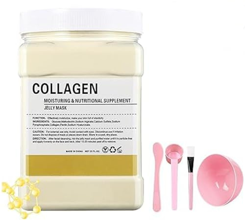 Jelly ansiktsmask, peel-off gelé mask, pulver gör-det-själv spa gelé ansikte mask fuktgivande hudvård, gelépulver mask för ansiktsbehandling