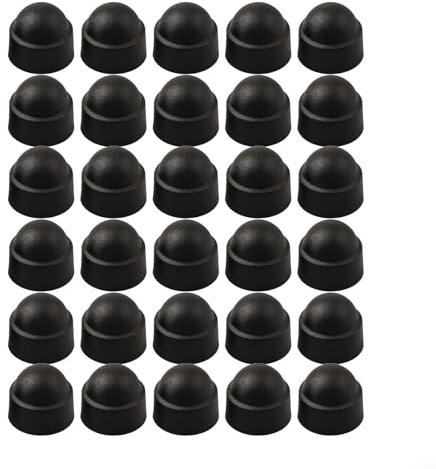 30 bulloni in nylon per dadi esagonali a cupola, in plastica, per protezione contro ruggine, sporco e danni causati dalle intemperie, adatti per molteplici usi (5 x 8 mm)