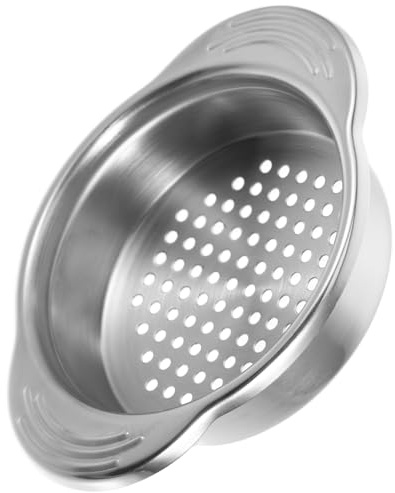 MOKKHNB Stainless Steel Can Strainer Colander 304 Metal round Can Draining Sieve Kitchen Gadget for Food Filtering and Liquid Draining