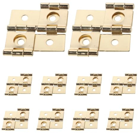 TOPPERFUN Lot de 20 Charnières à Double Action Pliantes 47x47 Mm en Métal Doré Rétro pour Fenêtres, Portes Moustiquaires et Meubles, Charnières de Fenêtre Pliantes Vintage Polyvalentes