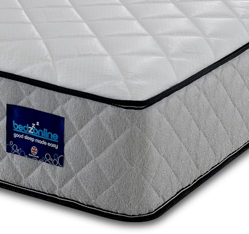 BEDZONLINE Hybrid Memory Foam Spring Mattress, Small Double, 20 cm Thick