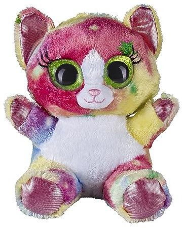 Bauer Spielwaren Blickfänger Glitter Lashy Katze: Flauschiges Kuscheltier mit Glitzer-Augen, ideal auch als Smartphone-Halter, 20 cm, bunt (14244)