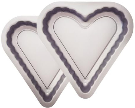 Samuel Groves Heart Shaped Cake Tin Moulds – Pack of 2 Non-Stick 8 Inch (19cm) Sandwich Cake Pans – Heart Cake Tins BPA & PFOA Free – UK Made – Ideal for Baking & Gifts