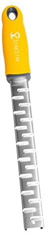 SimSim Professional Grater/Cheese Grater/Parmesan Grater/Parmesan Slicer/Citrus/Lemon/Perfect Results/Stainless Steel/Super Sharp yellow handle