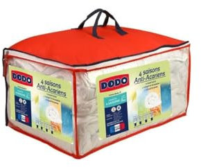 DODO Couette 4 saisons anti-acariens - 220 x 240 cm - Blanc