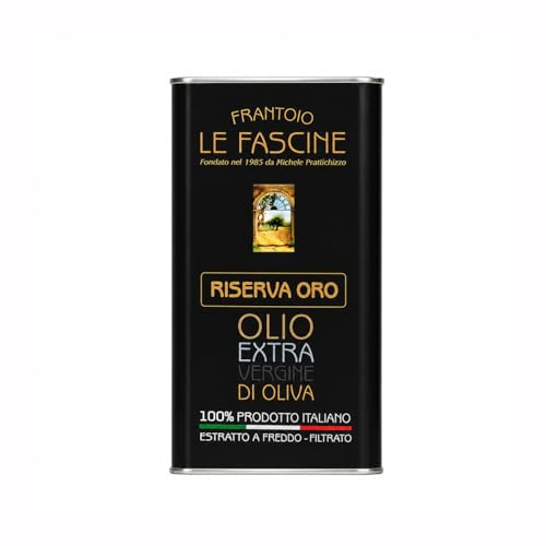 Le Fascine RISERVA ORO - Olio Extravergine Di Oliva 100 % Italiano Estratto A Freddo In Latta Da 5 Litri 100% Monocultivar Provenzale