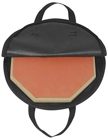 12 Zoll Dumme Trommeltasche Dumb Drum Practice Pad Bag Oxford Cloth Snare Drum Case Schwarze Trommeltragetasche mit Rostfreiem Reißverschluss für Musikbuchclip