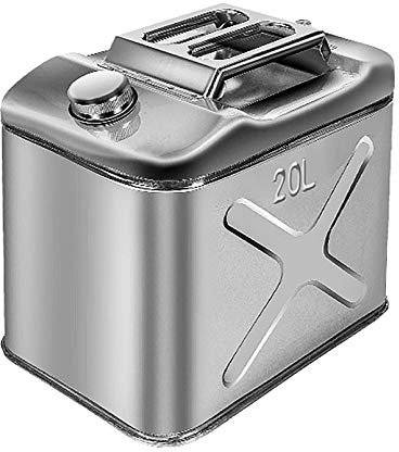 LOUFOU Tragbarer Kraftstoffkanister 25L / 30L, Dieselkanister Metall, Benzinkanister, mit Düse, langlebig, tragbar, antistatisch, für Motorräder und Autos, Automobile, Boote