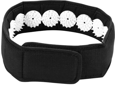 Akupressur Stirnband für Kopfmassage, 1 Stück Schwarz | Baumwollgewebe mit Abs und Schaum, für Yoga und Tägliche Bewegung, Stressabbau