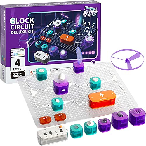 Science Can Block Circuit Essential Set (53 verschiedene elektrisierende Experimente, MINT-Projekte Strom & Elektrizität, Block Circuit Essential Kit, ab 8+ Jahren, Bunt) 1600322022ig0101