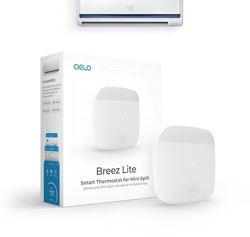 Breez Lite | Smart AC Controller für Mini-Split, Fenster & tragbare Klimaanlagen & Wärmepumpen | Kostenlose App, keine Abonnements | Alexa, Google, Siri Shortcuts, SmartThings, IFTTT (Weiß)