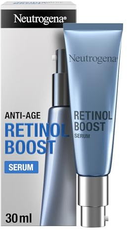 Neutrogena Anti-Age Retinol Boost Serum (30 ml), serum facial con retinol puro y ácido hialurónico, serum antiarrugas para una piel más joven