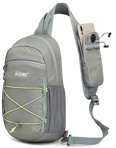 G4Free Leichte Schultertasche & Brusttasche Sportliche-Sling Bag Herren Damen für Reise Wandern Laufen Klettern