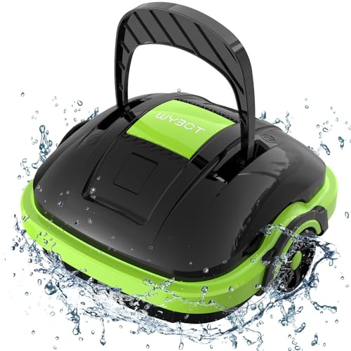 WYBOT Kabelloser Poolroboter, Poolsauger Akku mit Dual-Motor, Selbstparken, Starke Saugkraft, Automatische Poolreiniger für Aufstell-/Einbauschwimmbecken bis 50m²