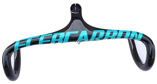 Gravel Fahrradlenker Φ28.6mm Rennrad Gebogen Lenker Geeignet Für Tourenräder Langes Fahren MTB BMX DH XC AM FR Carbon Bike Drop Bar 400mm 420mm 440mm (Color : Blauw, Size : 420 * 80mm)