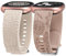 TOYOUTHS 2 Stück Floral Gravierte Armband kompatibel mit Fitbit Versa 4/Versa 3/Sense 2/Sense Armband, Sport Solo Loop Silikon Boho Henna/Löwenzahn Blume Cute Versa 4 Armbänder, Polarstern/Milchtee