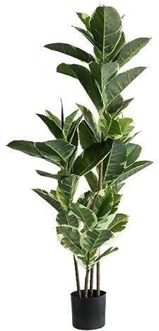 NTIYOU Fake Tree Nordic Greenery Plant Artificial Tree Plant Rubber Tree Indoor Bonsai Fake Trees Green Plant Home Office Decoration Home Plants (Size : 146cm)