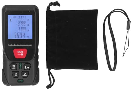 Digitaler Entfernungsmesser, Tragbarer Griff, Digitales Messwerkzeug, Entfernungsmesser, Großes LCD mit Hintergrundbeleuchtung Zum Messen von Entfernung, Fläche und Volumen