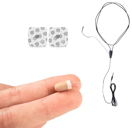 CooMax Oreillette Espion Invisible Casque sans Fil VIP Pro Microphone Examen - Micro Écouteur Espion Caché Appels Mobiles Oreille Tricher (Oreillette Espion VIP Pro Supermini Beige + Microphone)
