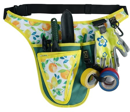 KUNN Garten-Werkzeuggürtel für Damen, Hüfttasche, Schürze mit Taschen für Gartenarbeit, Floristen