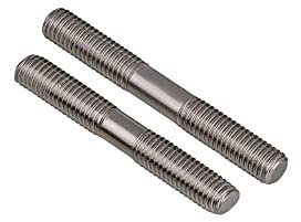 RKODRSMG Doppelend-Gewindestange M3 ~ M16 Metrisch Edelstahl 304 Kopflose Stehbolzen Schraubenstange Zahnstange Doppelkopf-Gewindestange(110mm,M12 2pcs)