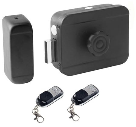Zgehnao Cerradura Electrónica Inteligente Invisible de Puerta de Seguridad con Control Remoto, Negro