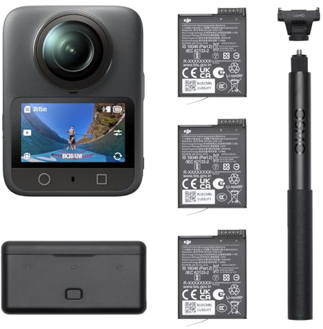 DJI Osmo 360 Adventure Combo, 360 Camera With 1-Inch 360° Imaging, Extended Battery Life With 3 Batteries, Native 8K 360° Video, 4K/120fps & 170° Boost Video, Action Camera for Sports, Vlog