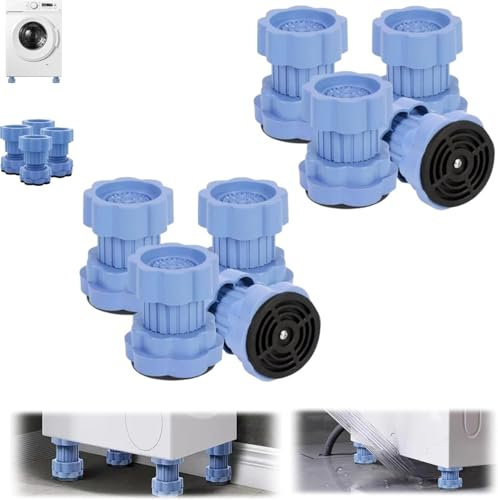 SXZLXQJY 2025 Upgrade Universal Heightening Pad For Washing Machine Base, Anti Vibration Pads For Washing Machine Support Feet, Adjustable Noise Dampening Heightening Pad(8pcs)