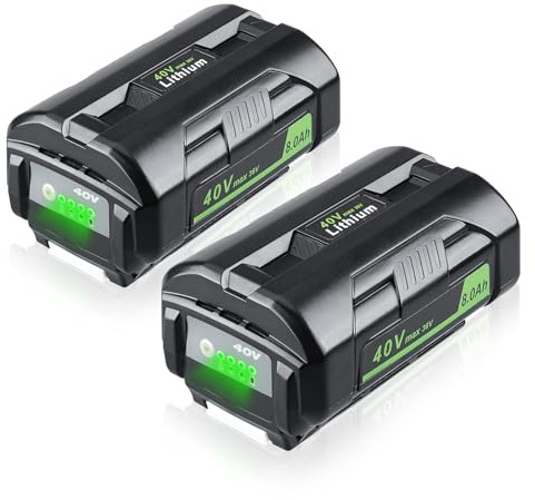 ZEERISA 40V 8Ah OP4040 Lithium Battery Replacement for Ryobi 40V Battery OP4050A OP4026 OP40201 OP40261 OP4030 OP4050 OP40601 Compatible with Ryobi 40 Volt Cordless Power Tools Lawn Mower 2 Pack