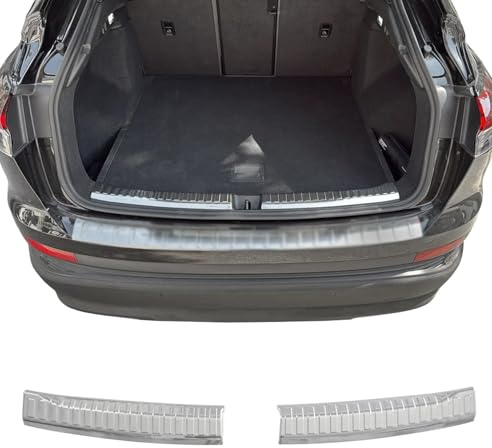 Protector Interior Parachoques Trasero válido para Audi Q4 e-Tron Sportback - Desde 2024+ Acero Inoxidable Mate Proteccion para Borde del Maletero De Carga