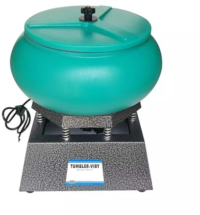 Rock Tumbler Kit, Polisseuse vibrante extra large de qualité supérieure (12 pouces) : utilisation à sec ou humide for le polissage de bijoux en métal et la finition des perles