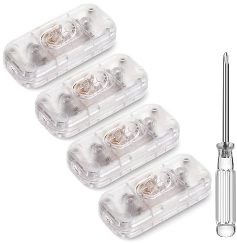 AXFEE 4 Interruttore Lampada Torpedo, 6A250V Lnterruttori in Linea Bipolare
