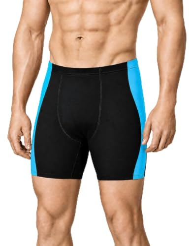 WISMBOX Men's Jammers Swimming Trunks, Athletic Competitive Quick Dry Swimwear, UPF 50+ Compression Swimming Shorts for Training Racing