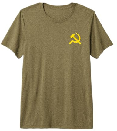 Symbole du Marteau et de la Faucille CCCP URSS Union soviétique T-Shirt Haut de Gamme