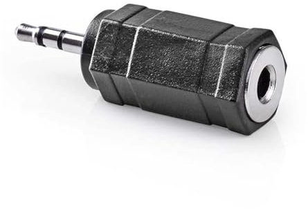 Cablepelado - Adattatore audio stereo con jack da 3,5 mm femmina a jack da 2,5 mm maschio, colore nero