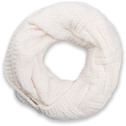 styleBREAKER Bufanda circular de punto con patrón de rejilla unisex | Tejido muy suave, da 2-3 vueltas al cuello, cálido y sin picor. Medidas aprox. 64x32 cm.