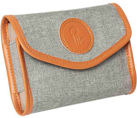 PLIC CARE - Pilulier semainier et journalier - Pochette en tissus facilement transportable - 7 boîtes marquées du lundi au dimanche - 4 compartiments (matin, midi, soir, nuit).