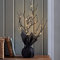 Lights4fun Albero Luminoso di Halloween Nero con LED Bianchi Caldi di 50cm a Pile per Interni