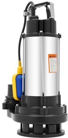 Elektrische Tauchpumpe 1500W Wasserpumpe Abwasserpumpe Tauchpumpe Schmutzwasserpumpe 2 PS,220V 36000L/H Teichpumpe Schmutzige/saubere Tauchwasserpumpe