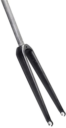 HSQMA Kohlefaser Rennrad Starrgabel 700C Felgenbremse Fahrrad-Vorderradgabeln Ultraleicht (Color : 700c Matte Black)