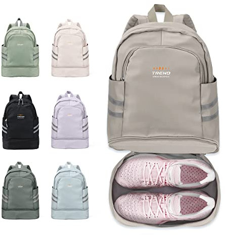 BJLFS Großer Reiserucksack für Damen, faltbarer Laptop-Reiserucksack, wasserdichter Outdoor-Sportrucksack, lässiger Schulrucksack, verstaubarer Fitness-Rucksack mit Schuhfach