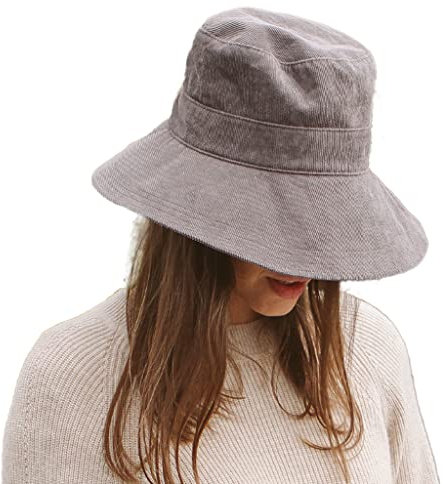 House of Ord Cape Town Gabi Bucket Damenhüte Winter Bucket Hat Faltbar Herbst Hut - in Größen S/56cm, M/58cm, L/61cm - Größe: S/M: 56 cm Farbe: Grau