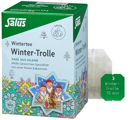 Salus Wintertee Winter-Trolle 1x 15 Filterbeutel (30g) – Milder Bio- Gewürztee mit einer feinen Kakaonote
