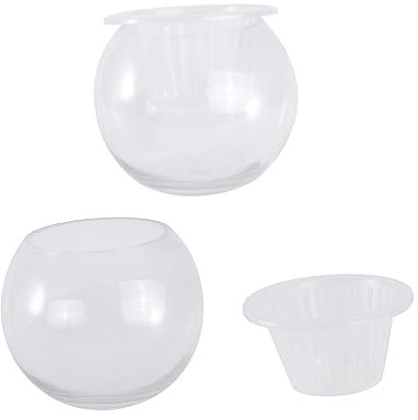 Warmhm 2st Aquarium Aus Acryl Töpfe Für Zimmerpflanzen Runde Vase Aus Glas Luft Hydrokultur Blumentopf Terrarienschale Glas Terrarienblase Großer Glasbehälter Schüttgut Pflanzenwand Büro